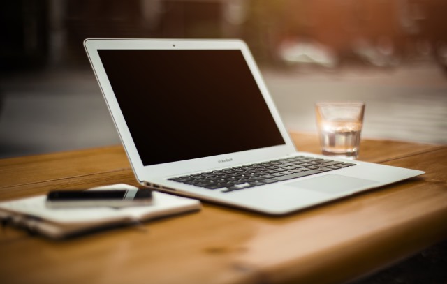 laptop on the table